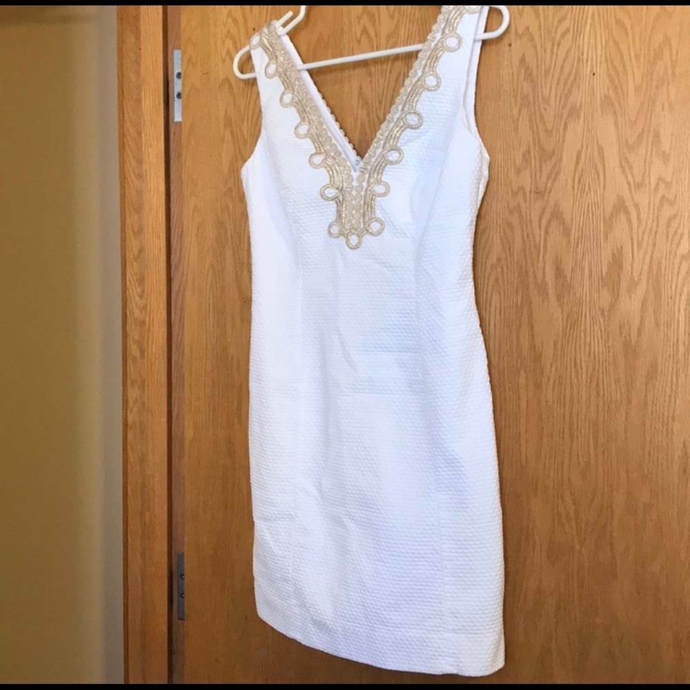 Lilly Pulitzer white Bentley shift dress